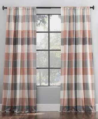 Colorblock Plaid Curtain Collection