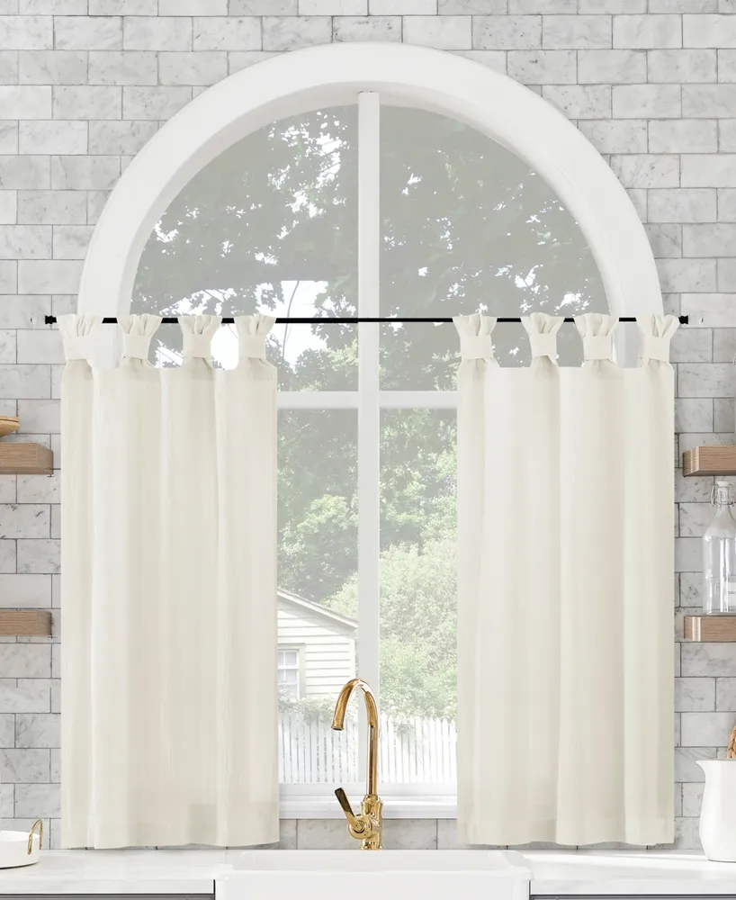 Archaeo Washed Twist Tab Cafe Curtain Pair