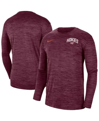 Men's Nike Maroon Virginia Tech Hokies 2022 Sideline Game Day Velocity Performance Long Sleeve T-shirt