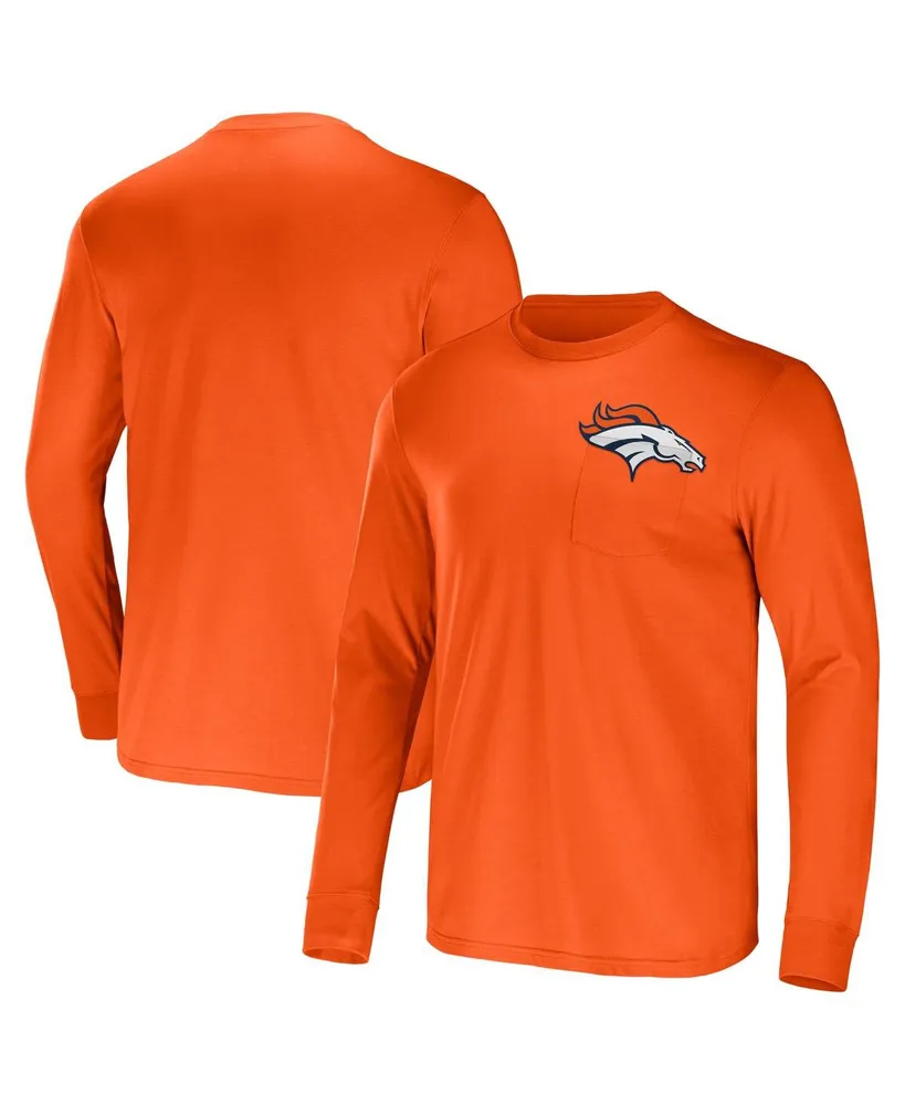 Men's Nfl x Darius Rucker Collection by Fanatics Orange Denver Broncos Team Long Sleeve T-shirt