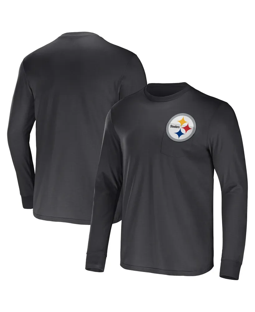 Men's Nfl x Darius Rucker Collection by Fanatics Black Pittsburgh Steelers Team Long Sleeve T-shirt