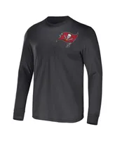 Men's Nfl x Darius Rucker Collection by Fanatics Charcoal Tampa Bay Buccaneers Team Long Sleeve T-shirt