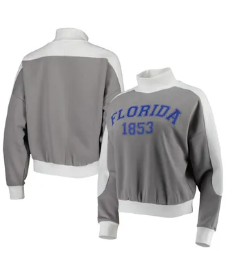 Women's Gameday Couture Gray Florida Gators Make it a Mock Sporty Pullover Sweatshirt