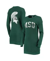 Women's Gameday Couture Green Michigan State Spartans 2-Hit Sweatshirt Dress