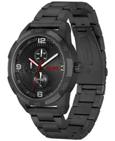 Hugo Boss Men's Grip Black Ionic Plated Steel Bracelet Watch, 46mm