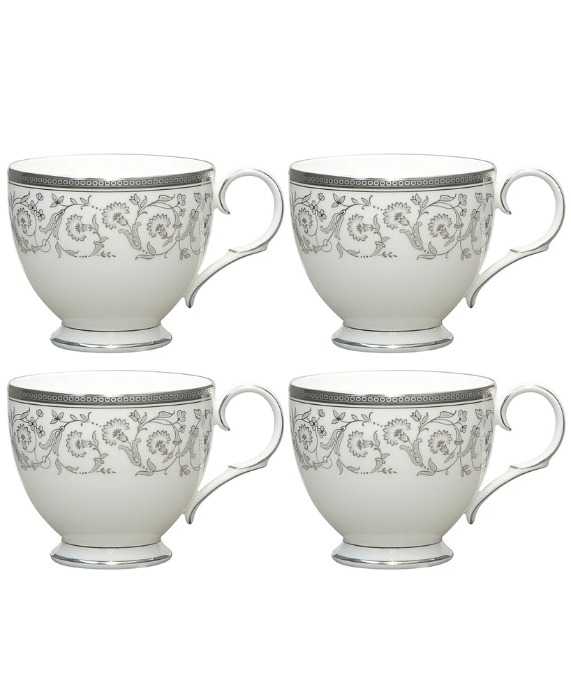 Noritake Summit Platinum Set of 4 Cups, Service For 4