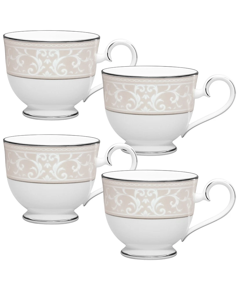 Noritake Montvale Platinum Set of 4 Cups, Service For 4