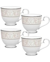 Noritake Montvale Platinum Set of 4 Cups, Service For 4