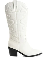 Journee Collection Women's Chantry Mid Shaft Western Boots