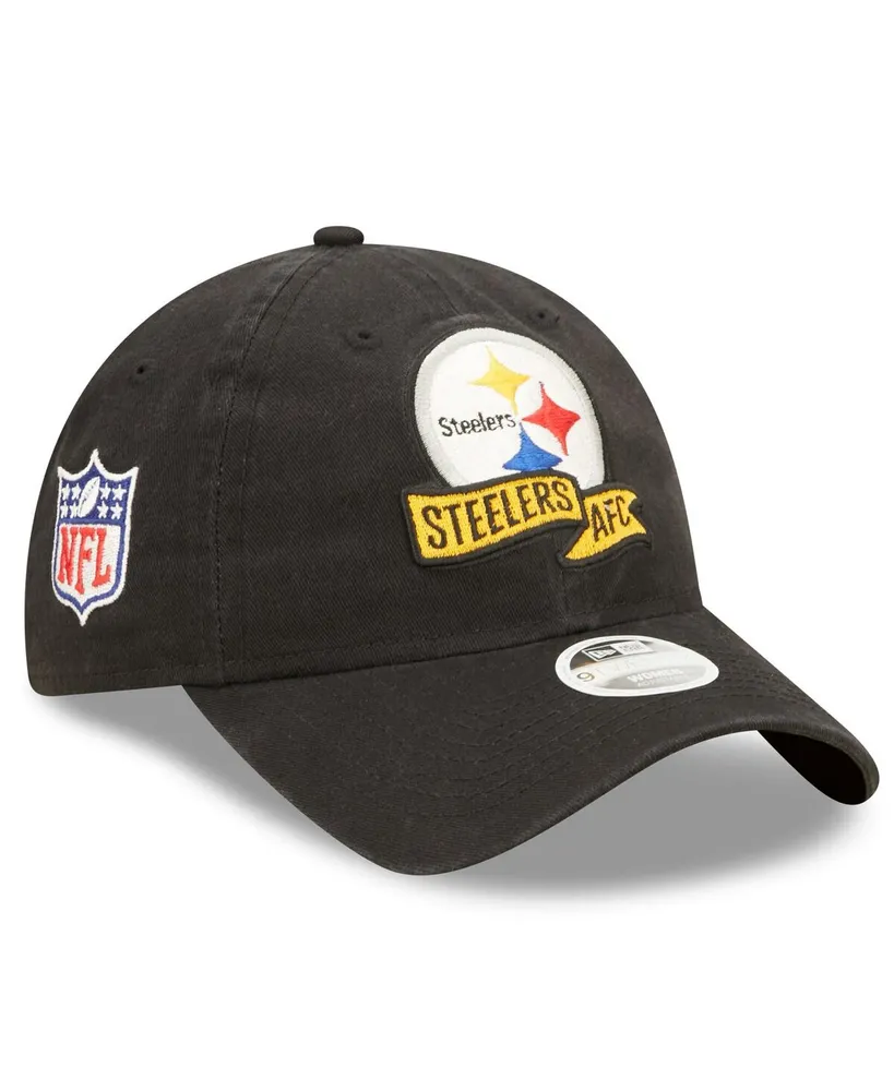 Women's New Era Black Pittsburgh Steelers 2022 Sideline Adjustable 9TWENTY Hat