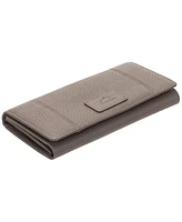 Mancini Women's Pebbled Collection Rfid Secure Trifold Wallet