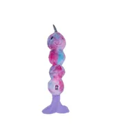 Tie Dye Narwal Skinny Plush Dog Chew Toy With Squeakers
