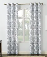 No. 918 Janelle Medallion Floral Semi-Sheer Grommet Curtain Panel