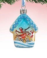 Designocracy Robin House Mercury Holiday Ornament