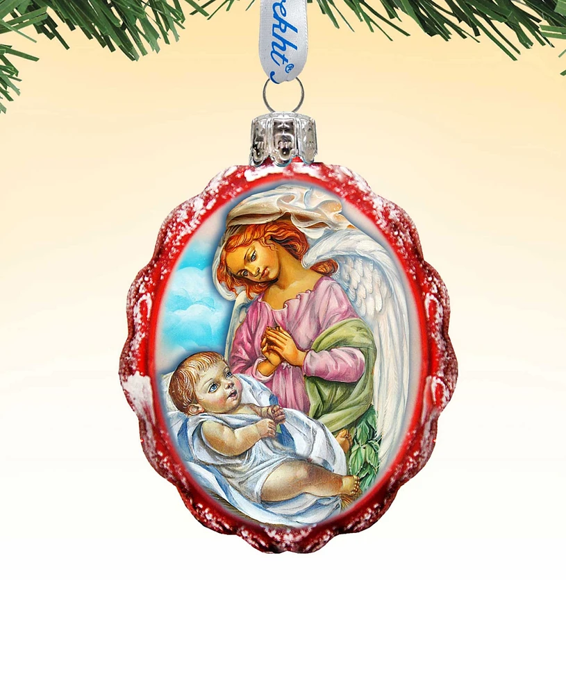 Designocracy Blessing Child Angel Mercury Holiday Ornament