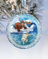 G.DeBrekht Alaska Boy Polar Bear Holiday Ornament