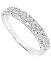 Diamond Double Row Band (3/4 ct. t.w.) Platinum