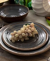 Elama Glossy Ariadna 12 Piece Lightweight Melamine Dinnerware Set, Service for