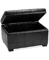 Benson Leather Storage Ottoman