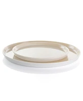 Elama Cold Cream 12 Piece Lightweight Melamine Dinnerware Set, Service for 4