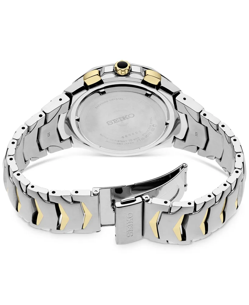 Seiko Men's Chronograph Coutura Two Tone Stainless Steel Bracelet Watch 46mm