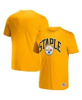 Men's Nfl X Staple Yellow Pittsburgh Steelers Lockup Logo Short Sleeve T-shirt