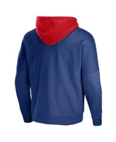 Men's Nfl X Staple Blue New York Giants Oversized Gridiron Vintage-Like Wash Pullover Hoodie