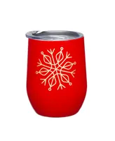 Cambridge Insulated Snowflake Wine Tumblers, Set of 2