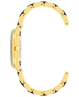 Anne Klein Women's Three-Hand Quartz Gold-Tone Alloy with Green and Burgundy Resin Bracelet Watch, 32mm