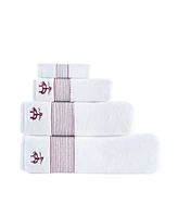 Brooks Brothers Rope Stripe Border Piece Turkish Cotton Wash Towel Set