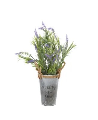 Contemporary English Lavender Artificial Plant, 14.45"