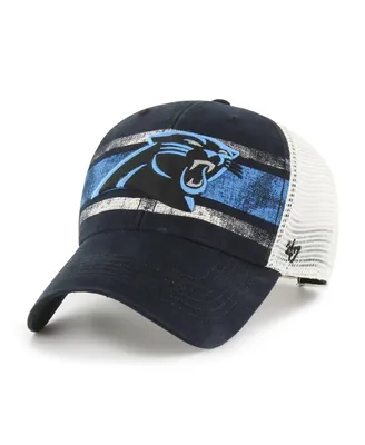 Men's '47 Black, White Carolina Panthers Interlude Mvp Trucker Snapback Hat