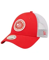 Women's New Era Red, White Atlanta Hawks Glitter Patch 9FORTY Snapback Hat