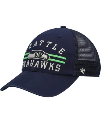 Men's '47 Brand College Navy Seattle Seahawks Highpoint Trucker Clean Up Snapback Hat
