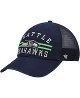 Men's '47 Brand College Navy Seattle Seahawks Highpoint Trucker Clean Up Snapback Hat