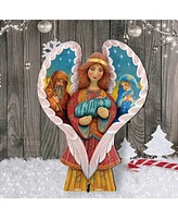 Designocracy Holy Family Angel Holiday Outdoor Decor By G.DeBrekht