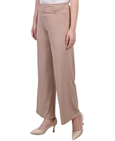 Ny Collection Petite Cropped Pull On Pants with Sash