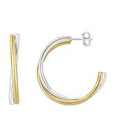 And Now This Two Tone Layered Hoop Earring