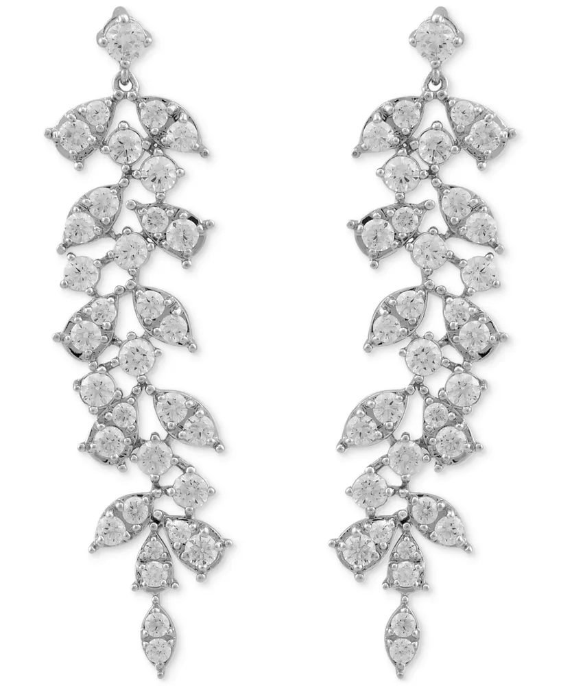 Diamond Vine-Inspired Drop Earrings (2 ct. t.w.) in 10k White Gold