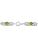 Macy's Peridot (3 1/3 ct. t.w.) and Topaz (2 1/10 ct. t.w.) Bracelet in Sterling Silver