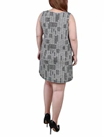 Ny Collection Plus Size Sleeveless Dress with 3 Rings