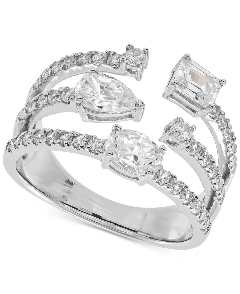 Grown With Love Lab Grown Diamond Multi-Cut Multirow Ring (1-1/2 ct. t.w.) in 14k White Gold