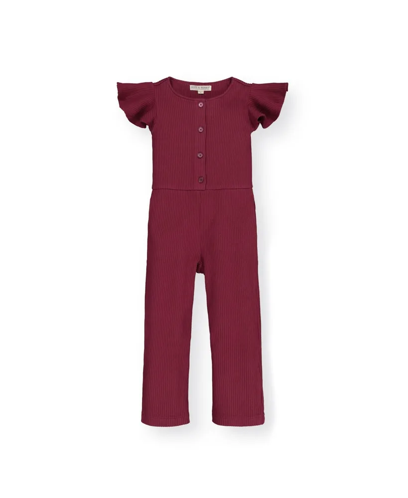 Hope & Henry Baby Girls Rib Knit Jumpsuit