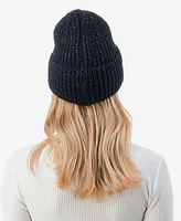 Marcus Adler Women's Lurex Ribbed Knit Cuff Beanie