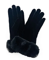 Marcus Adler Women's Plush Cuff Thinsulate Lined Velvet Gloves