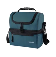 Zulay Kitchen Insulated 2-Compartment Lunch Box Bag With Strap