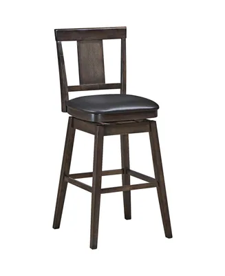Costway Swivel Bar Stool 29 inch Upholstered Pub Height Bar Chair