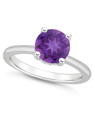 Macy's Women's Amethyst (1-3/4 ct.t.w.) and Diamond Accent Ring Sterling Silver