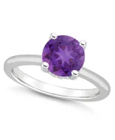 Macy's Women's Amethyst (1-3/4 ct.t.w.) and Diamond Accent Ring Sterling Silver