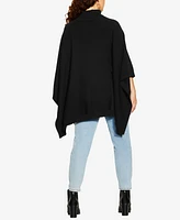 City Chic Women's Emilia Cape Sweater